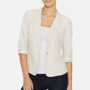 KENSIE CREAM ONE BUTTON JACKET
